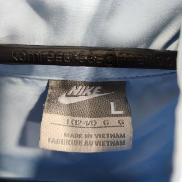 Juniors Nike Light Blue Track Jacket Full Zip Mock Neck Youth Size L (12-14) - Picture 4 of 9